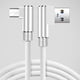 thumbnail image 5 of Bearachild Línea de datos tejida de nailon de doble codo de 1/2/3 metros para Android USB 3 .0 Cable de datos de teléfono Cable de repuesto Teléfono y Comunicación Blanco 3 metros, 5 of 5