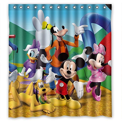 DEYOU Mickey Mouse Shower Curtain Polyester Fabric Bathroom Shower Curtain Size 60x72 inch