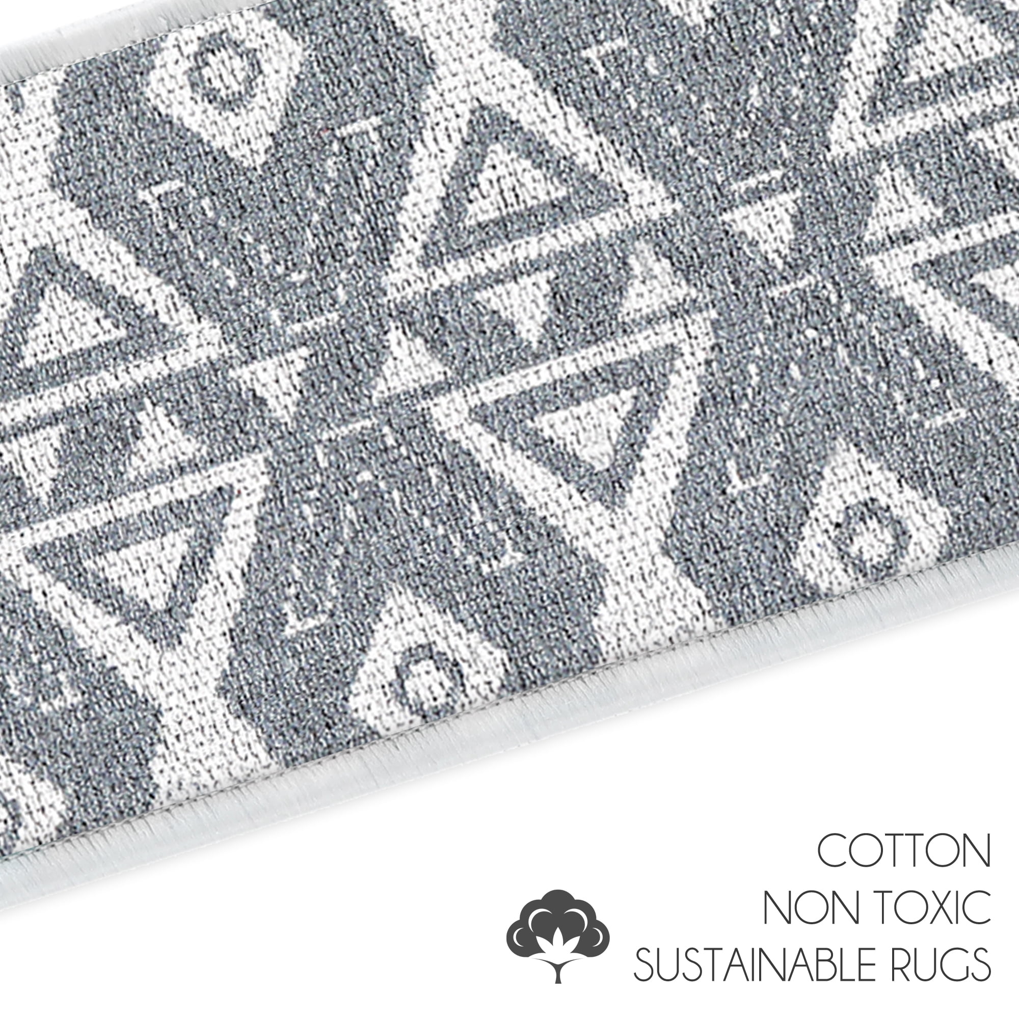 SussexHome Hairband Design 9" X 28" Stair Treads - 70 % Cotton Anti-Slip Carpet Strips for Indoor Stairs-Easy to Install Stair Treads with Double Adhesive Tape-Safe, Extra-Grip, 10-Pack-Gray