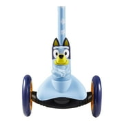 Bluey Ride-N-Glide Buddies 3D Toddler Scooter, 3 Wheel Kick Scooter for Kids Ages 3+, Blue