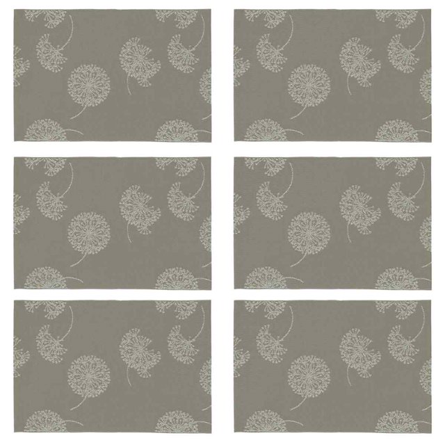 Tapete de mesa minimalista de jacquard de viento, resistente al agua y antideslizante, almohadilla aislante fácil de limpiar, 6 uds.