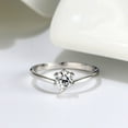 thumbnail image 2 of Solitaire Wedding Engagement Ring for Women Sterling Silver Cz Ginger Lyne Collection, 2 of 6