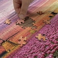 thumbnail image 4 of Ambesonne Nature Jigsaw Puzzle, Scenic Tulip Fields, Heirloom-Quality Fun Activity for Family Durable Cardboard, 1000 pcs, Orange Pink Purple, 4 of 5