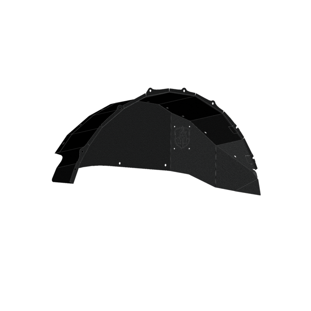 Road Armor Garde-Boue Intérieure 518LFRSB Furtif; Enduit de Poudre; Noir Texturé; Acier