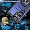thumbnail image 6 of Galaxy S22 Ultra Case,  Grade Protective Phone Case Cover with Rotatable Metal Ring Kickstand [Support Magnet Mount] Compatible with Samsung Galaxy S22 Ultra, Blue, 6 of 12