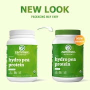 Zammex Organic Hydro Pea Protein Powder, Natural Flavor, Vegan Protein Powder, Plant Based, Certified USDA, 2.62 lbs