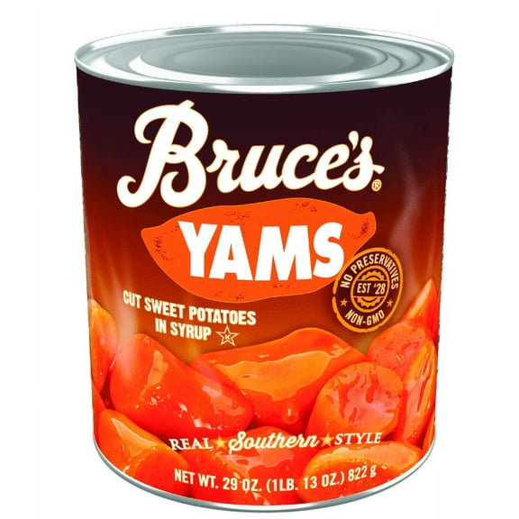 Bruce's Yams Cut Sweet Potatoes in Syrup, Canned Vegetables, 29 oz (Pack of 2)