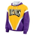thumbnail image 2 of Women's WEAR by Erin Andrews Gold/Purple Minnesota Vikings Retro Crinkle Full-Zip Hoodie Windbreaker, 2 of 5