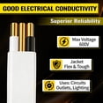 thumbnail image 2 of ZAZFO 50ft 14/2 Indoor Electrical Wire,14 Gauge 600V Copper Grounded Wire,ETL Listed,White, 2 of 8