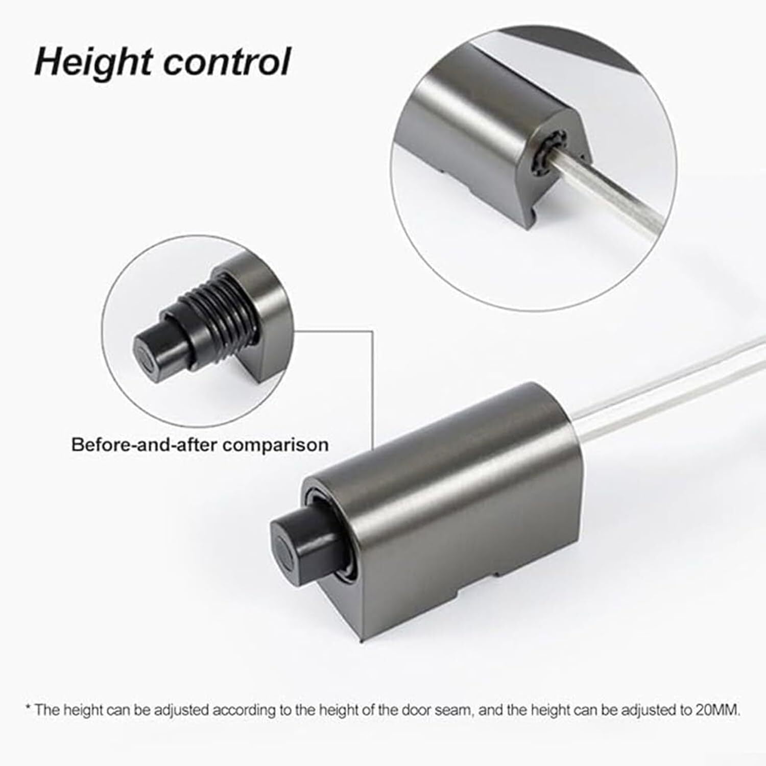 Mechanical Floor Door Stopper,Magnetic Door Stopper for Bottom of Door,Invisible Punch-Free Mechanical Silent Floor Door Stop,Windproof Door Stopper Indoor Heavy Duty Floor Door Stop (Brown)