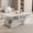White, variant on Modern Geometric Coffee Table, Black Engineered Wood, 47.24 x 23.62 Inch, Living Room Storage Table with Rounded Corners, 6 Open Shelves (Blue)