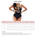 thumbnail image 4 of Traje de baño de una pieza para mujer, cuello en V profundo, sin espalda, estampado de flores, empalme, traje de baño Halter amarillo M, 4 of 4