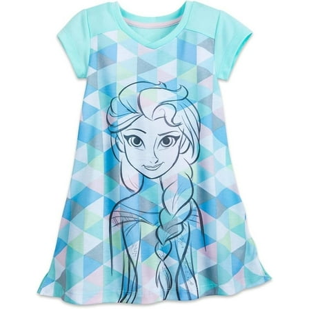 Disney Elsa Sketch Pattern Nightgown, Nightshirt For Girls, Size 5/6