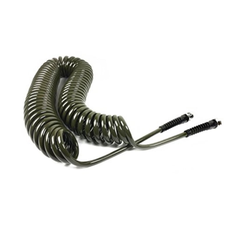 50-Foot Water Right 300 Series 3/8 Lead-Free Brass Fittings Olive Drinking Water Safe Coil Garden Hose 