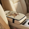 thumbnail image 4 of Xixirimido Leather Seat Cover Front Seats Only, Universal Fit Auto Front Seat Covers for Sedan Van SUV Truck 5 Pcs Set with Seatbelt Covers & Center Console Cover, Lion Cross Floral Butterfly, 4 of 8