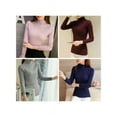 thumbnail image 4 of Women's Ribbed Long Sleeve Turtleneck Top, 4 of 6