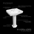 thumbnail image 4 of Whitehaus 23" Traditional Pedestal Sink with an Integrated Oval Bowl, Widespread Faucet Drilling, Low-Rise Backsplash and Overflow, 4 of 7