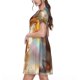 thumbnail image 2 of Balery Rainbow English Cocker Spaniel Vestidos sueltos de manga corta para mujer, vestidos de verano 2025, vestidos casuales de corte A con vuelo., 2 of 6
