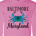 thumbnail image 4 of Inktastic Baltimore Maryland Vacation Blue Crab Long Sleeve T-Shirt, 4 of 5