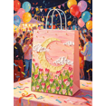 thumbnail image 5 of ZDSSY Medium Size Gift Bags-Pink Starry Sky and Moon, for Parties, Wedding, Baby Shower, Craft-10 Pack-10.62" X 4.33" X 8.26", 5 of 6