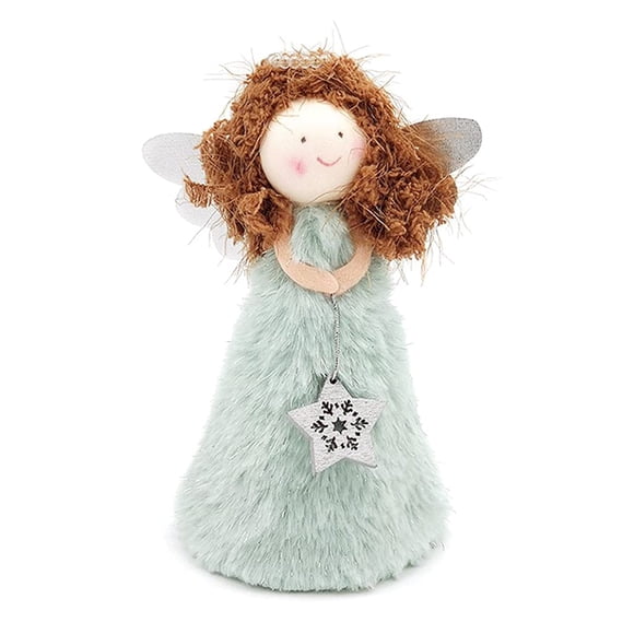 Keaiduoa Figurine d'Ange en Peluche pour Arbre de Noël Décoration de Fête d'Hiver