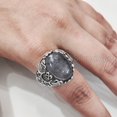 thumbnail image 3 of Black Rutile Mans Ring, Natural Black Rutilated Quartz, Quartz Silver Jewelry, 925 Silver Ring, Gift, Heavy Mens Ring, Arabic Design, Ottoman Style Ring, Christmas, Turkey Mens Signet Ring, 3 of 7