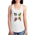thumbnail image 1 of Rainbow Splash Ostriches Racerback Tank Women -Fab Funky Designs, Female x-Small, 1 of 4