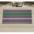 thumbnail image 1 of Abstract Decorative Rug, Barcode Lines Like Stripes Vertical Pattern Funky Modern Tile Illustration, Quality Carpet for Bedroom Dorm and Living Room, 6 Sizes, Shamrock Green, by Ambesonne, 1 of 1