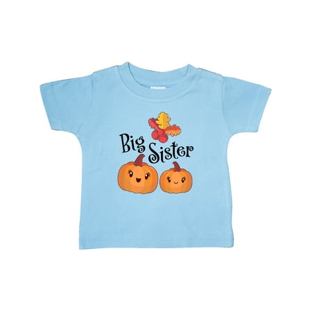 

Inktastic Big Sister Pumpkins with Fall Leaves Gift Baby Girl T-Shirt