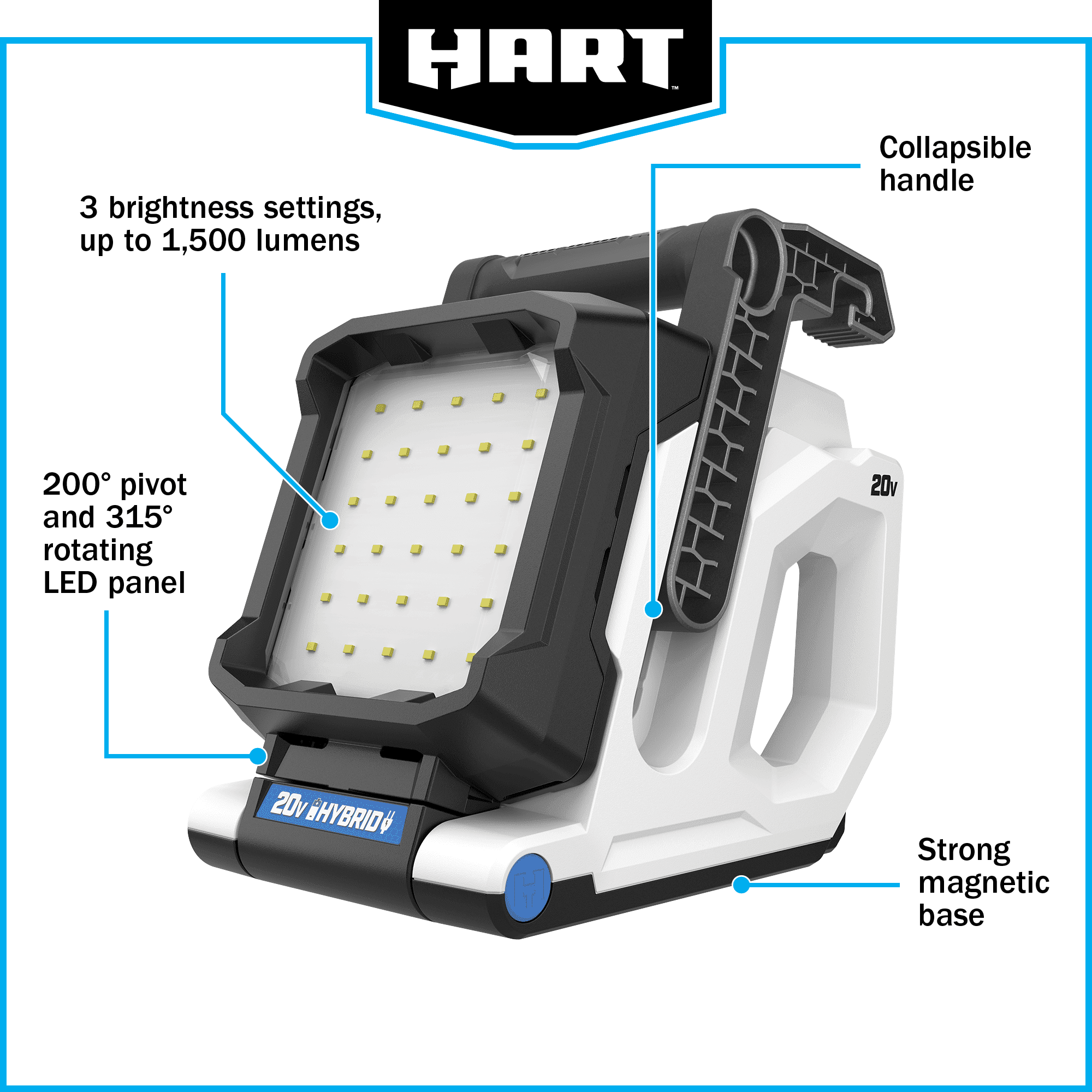 HART 20V Hybrid Magnet Light