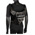 thumbnail image 7 of Steampunk Motorcycle Bag Retro Rock Gothic Goth Shoulder Waist Bag Drop Leg Bag (Star), 7 of 7