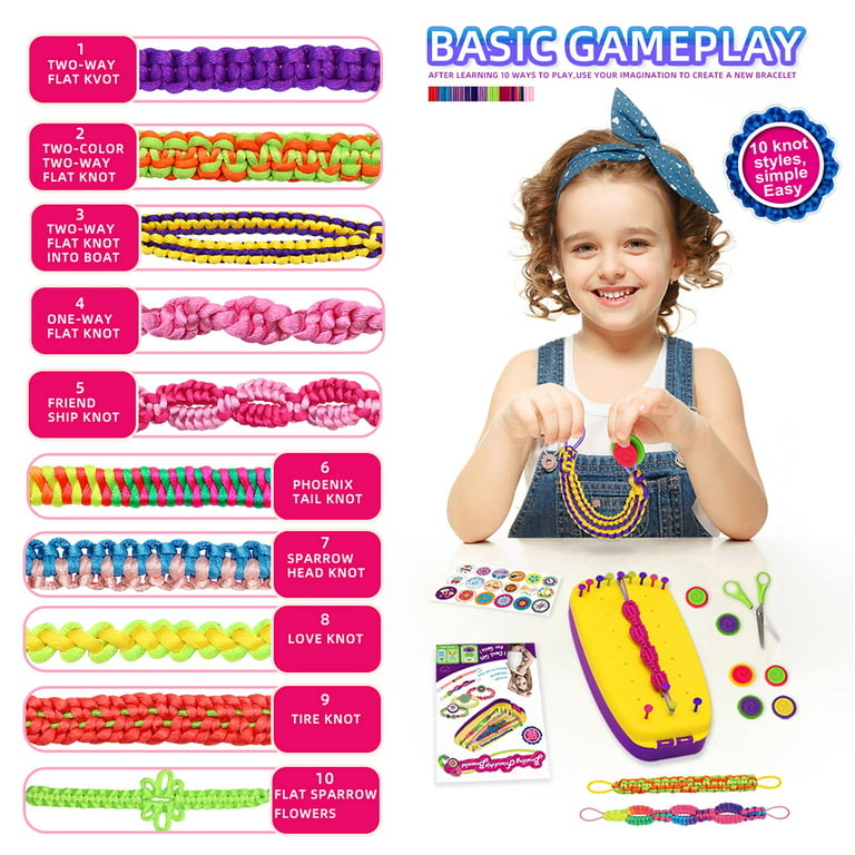 Friendship Girls Bracelet Making Kit - DIY Bracelet Kits Kids Toys Girls  Gifts Ideas Ages 6 7 8 9 10 11 12 Year Old Birthday Present for Teen Girl