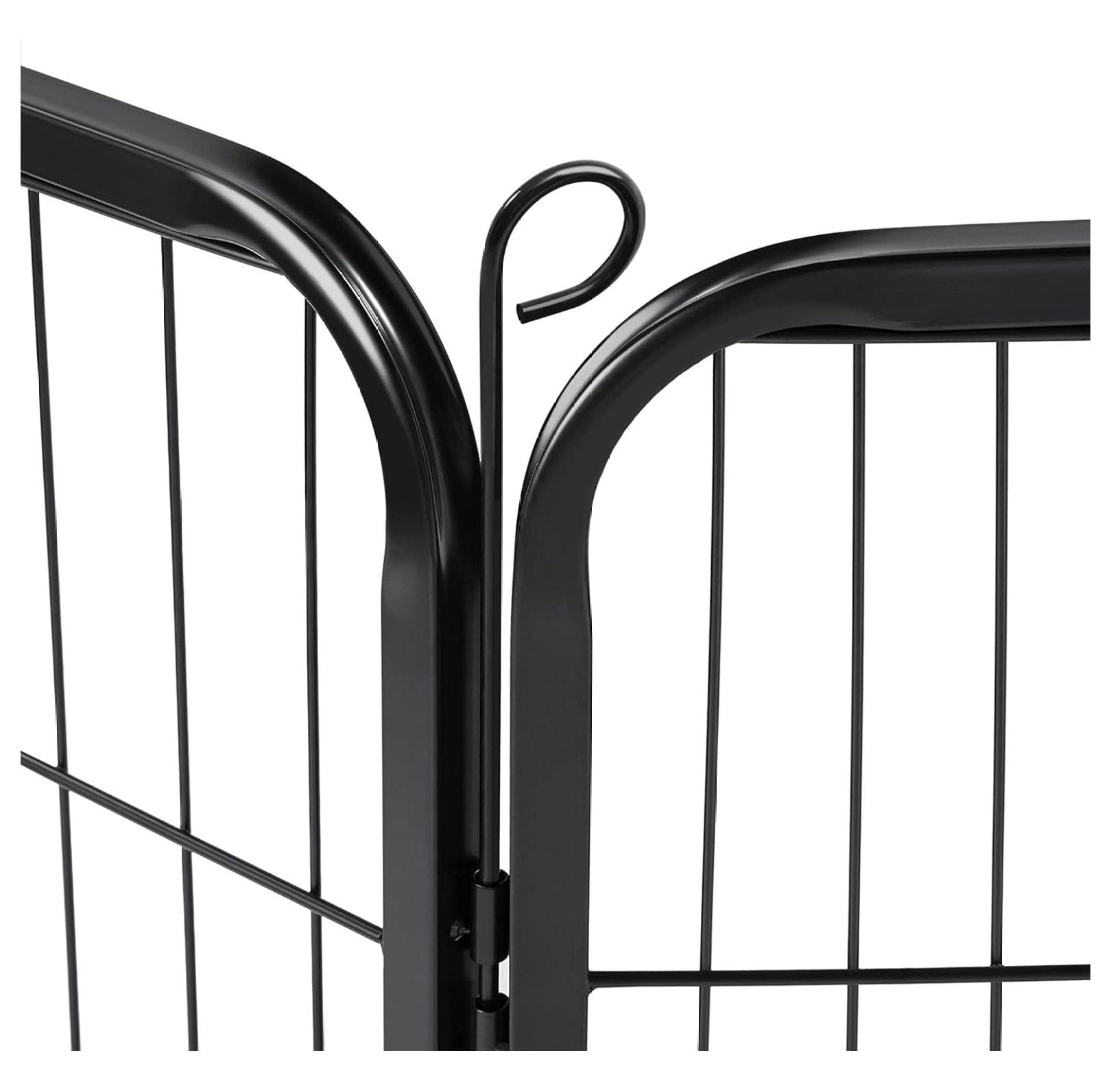 Portable Pet Playpen 32-Inch 6 Panel Heavy Duty Metal Fence Cage for Dog Puppy Cat Rabbit Indoor Outdoor Kennel Black