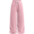 thumbnail image 4 of Dpytoraw Girls Straight Leg Sweatpants Elastic Waistband Drawstring Pants for Play Everyday Pink Size 11-12 Years, 4 of 4