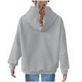 thumbnail image 6 of Bnwani Big Girls Hoodies Crew Neck Long Sleeve Sweatshirt Plain Tops Pullover Size 7-8, 6 of 7
