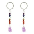 thumbnail image 3 of WHAMVOX  2 Pcs Small Crystal Stone Keychain Fashion Chic Delicate Colorful, 3 of 8