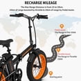 thumbnail image 6 of Aostirmotor Folding Electric Bike 20 inch Fat Tire , with 500W Motor, 48V 13AH Removable Lithium Battery,Ebikes for Adults UL2849（Black）, 6 of 12
