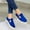 Blue, variant on Aueoeo Closed Toe Sandals For Women Flat Solid Color Round Toe Sandals Summer Casual Boho Flat Sport Sandals