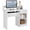 White, variant on WoofPaw Commercial Home Computer Laptop Work Station Desk Table w/Removable Shelf Divider, Open Back for Home, College, Office-Black