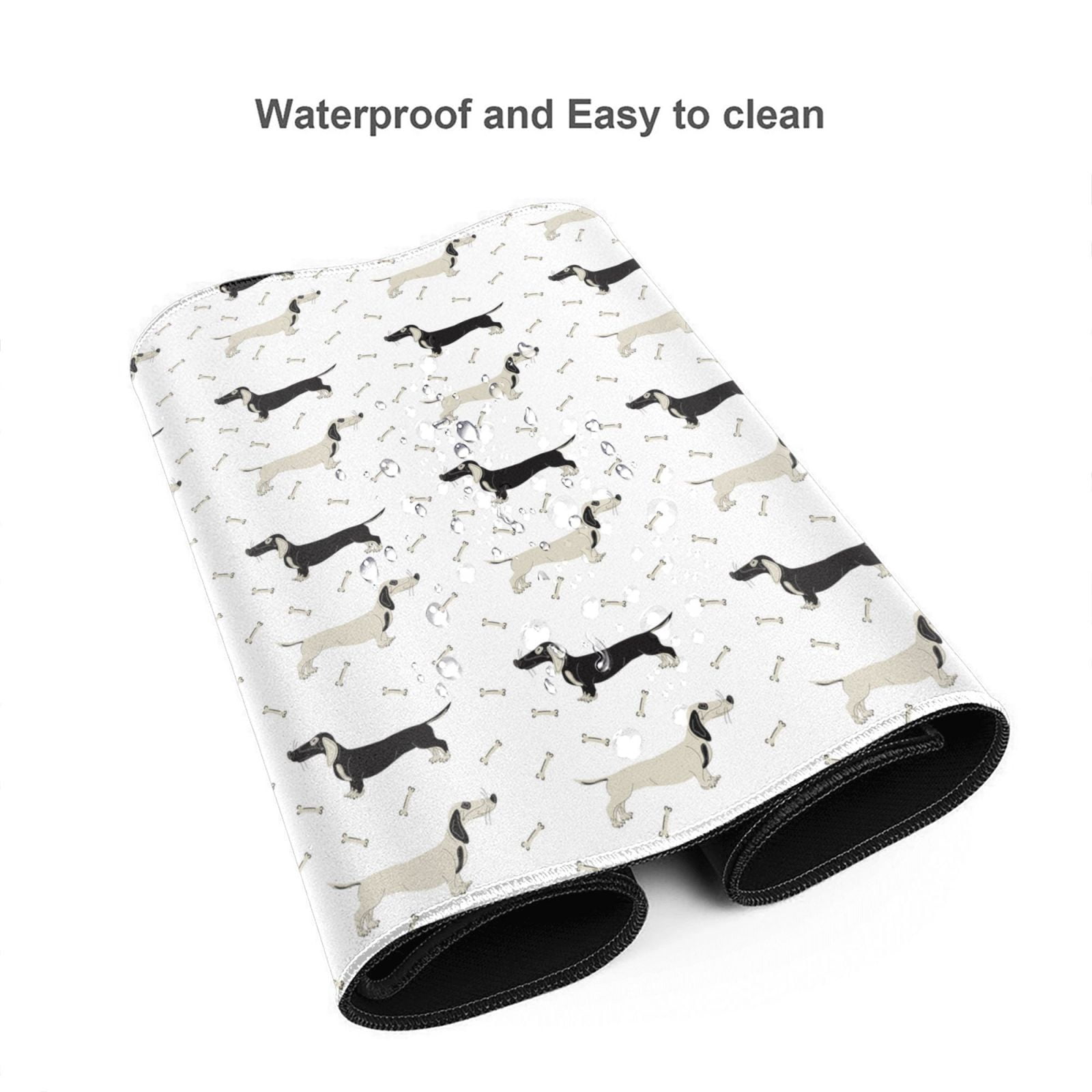 Kdxio Dachshund Dog Print Large Gaming Mouse Pad,Non-Slip Base,Water Resist Keyboard Pad for Gamer,Office & Home,29.5 x 15.8 in
