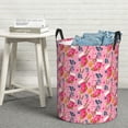 thumbnail image 6 of Fuzoiu Festive Christmas Stocking Cheer Print Circular Hamper,Laundry Basket with Handle,Collapsible Laundry,Dirty Clothes Storage Basket,for Bedroom Bathroom Dorm Living Room-Medium, 6 of 6