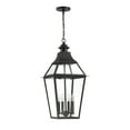 thumbnail image 2 of Jackson 4-Light Outdoor Hanging Lantern in Matte Black with Gold Highlights, 2 of 5
