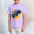 thumbnail image 2 of KPOPLK Boys Summer Top Crewneck Short Sleeve T Shirt for 3t 4t 5t 6t 7t 8t 9t Cartoon Graphic Tee Trendy Shirt Size 3-4 Years,Purple, 2 of 4