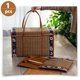 thumbnail image 4 of Fruit Basket Bamboo Woven Portable Simple Handheld Picnic Food Container Foldable Snacks Containers Kids 30x15x20cm,A, 4 of 5