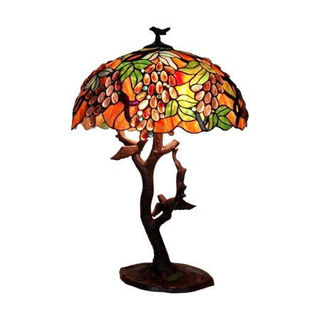 Grape Lamp w Birds & Mosaic Base