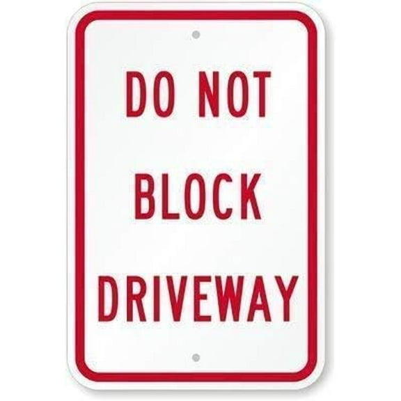 Wall Decor Metal Sign Great Tin Signs Vintage Sign Do Not Block Driveway Post Plaue 12x8 Plate