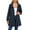 Dark Blue, variant on Women's Casual Jackets Solid Trench Coat Hooded Jacket Thin Rain Coat Casual Loose Trench Coat 3XL