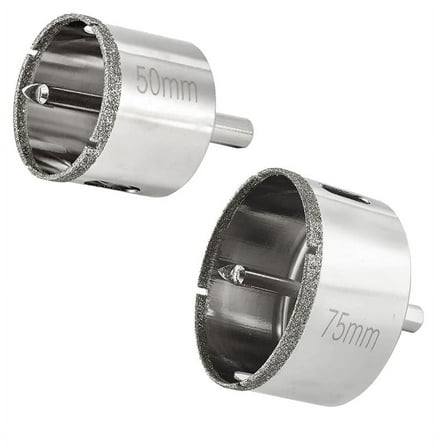 3 Inch   2 Inch Diamond Hole Saw with Pilot Bit,Tile Hole Saw Bits with Center Drill Bit for Glass, Porcelain Tile