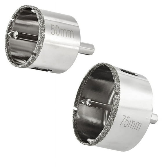 3 Inch   2 Inch Diamond Hole Saw with Pilot Bit,Tile Hole Saw Bits with Center Drill Bit for Glass, Porcelain Tile