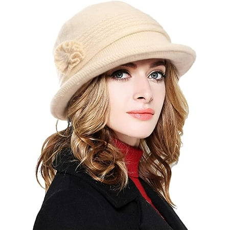 Bonnet Hiver Femme Chaud Bonnet Tricoté Élégant Douce Chapeau